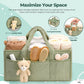 Baby Diaper Caddy Organizer Changing Table & Car Caddy, Nursery Diaper Storage Basket for Diapers & Wipes