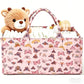 Large Capacity Diaper Organizer Portable Floral Nursery Storage Basket Newborn Essentials Diaper Storage Bag Outdoor Travel