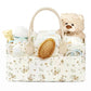 Large Capacity Diaper Organizer Portable Floral Nursery Storage Basket Newborn Essentials Diaper Storage Bag Outdoor Travel