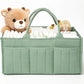 Large Capacity Diaper Organizer Portable Floral Nursery Storage Basket Newborn Essentials Diaper Storage Bag Outdoor Travel