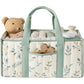 Large Capacity Diaper Organizer Portable Floral Nursery Storage Basket Newborn Essentials Diaper Storage Bag Outdoor Travel