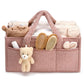 Baby Diaper Caddy Organizer Changing Table & Car Caddy, Nursery Diaper Storage Basket for Diapers & Wipes