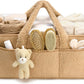 Baby Diaper Caddy Organizer for Changing Table, Plush Diaper Stackers & Caddies Diaper Bag with Teddy Bear,Diaper Storage Basket