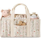 Large Capacity Diaper Organizer Portable Floral Nursery Storage Basket Newborn Essentials Diaper Storage Bag Outdoor Travel